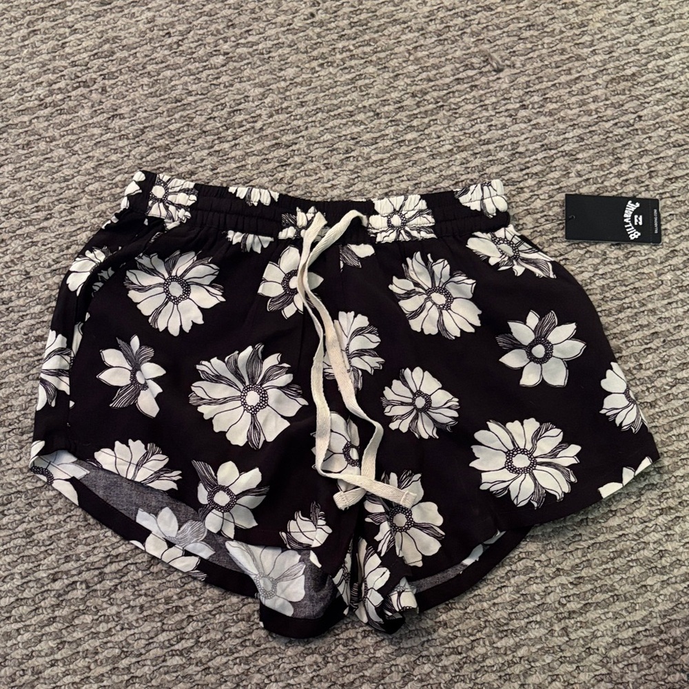 Billabong Black and White Floral beach Shorts